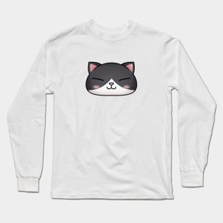 Cute Tuxedo Cat Face Long Sleeve T-Shirt